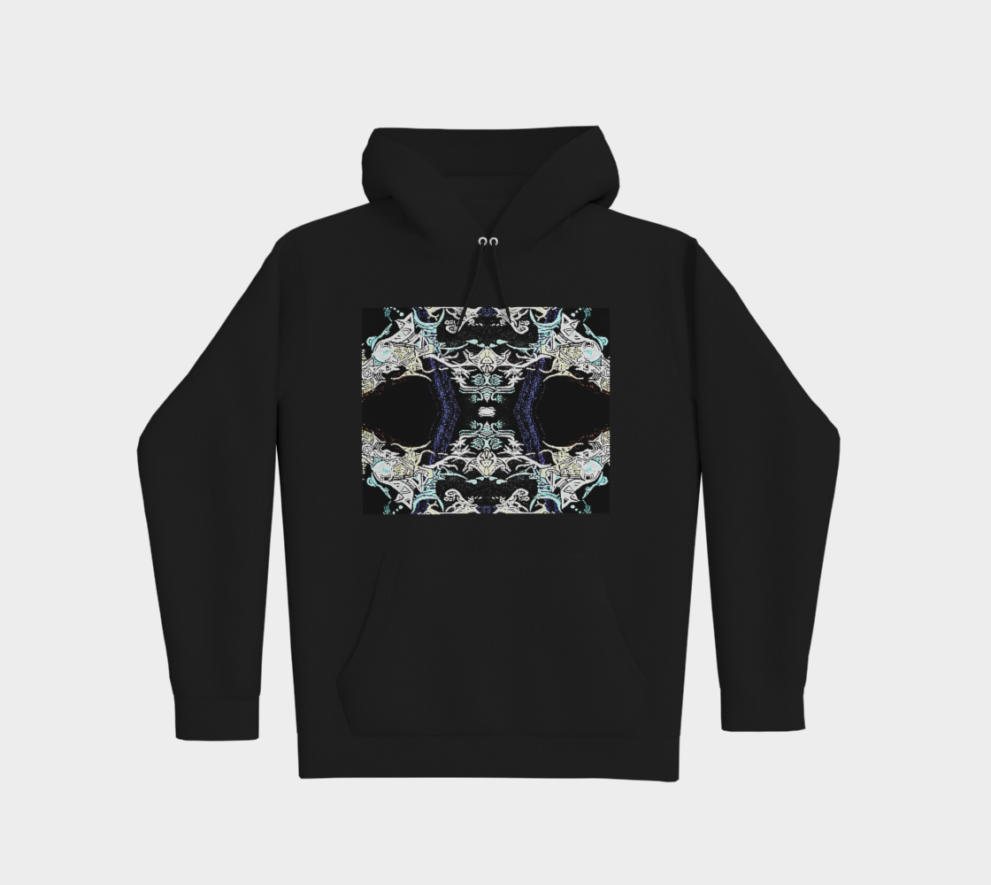 Coton ouaté - sweat à capuche unisexe - avec motif tribal et abstrait