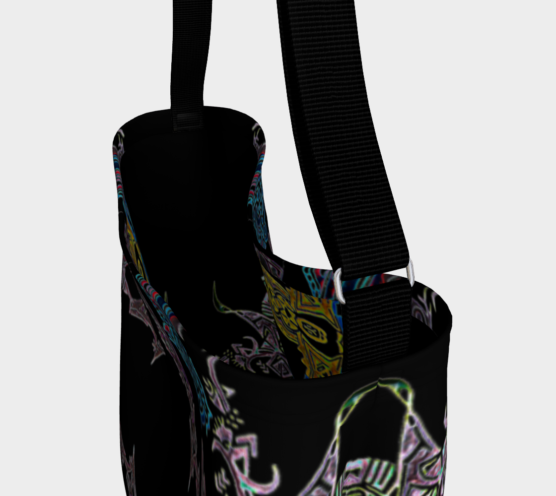 Sac de transport noir tribal