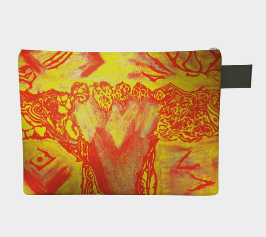 Trousse de maquillage, couleur de feu automnale