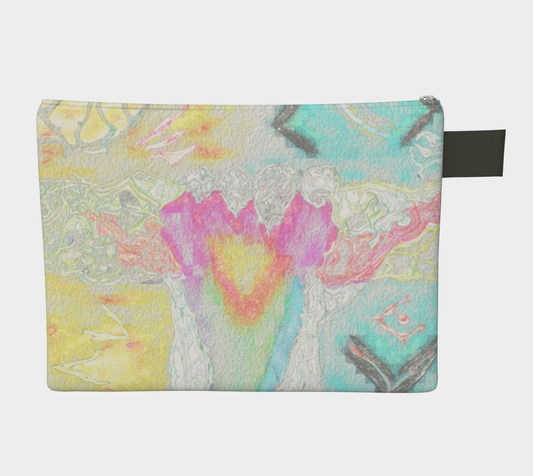 Trousse de maquillage, couleur pastelle délicate et élégante