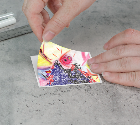 Collant permanent haute qualité - dessin original : Expression volcanique