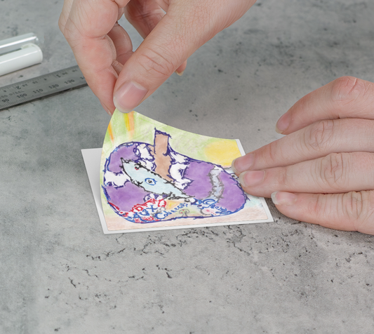 Collant permanent haute qualité - dessin original : Coureurs des champs