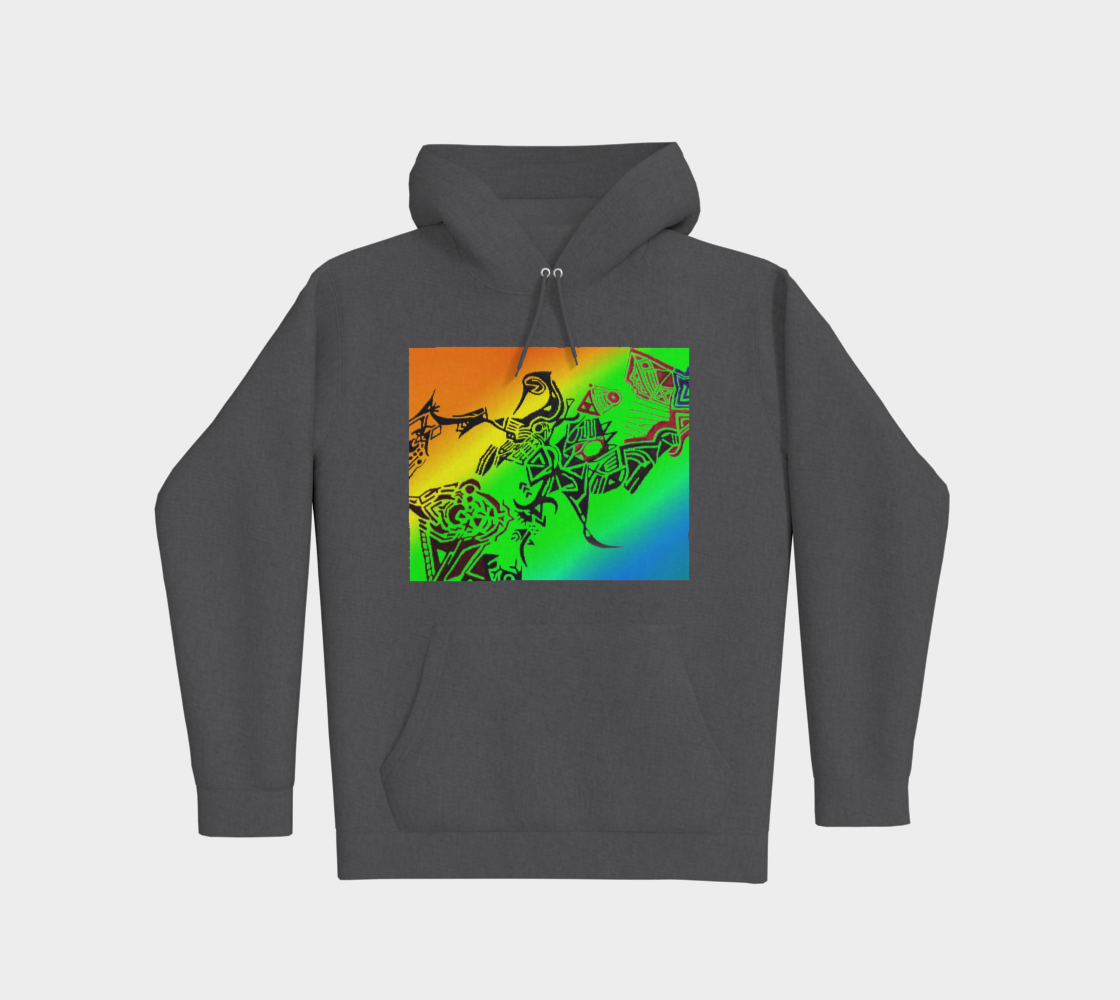 Coton ouaté - sweat à capuche unisexe - avec design coloré et vivifiant
