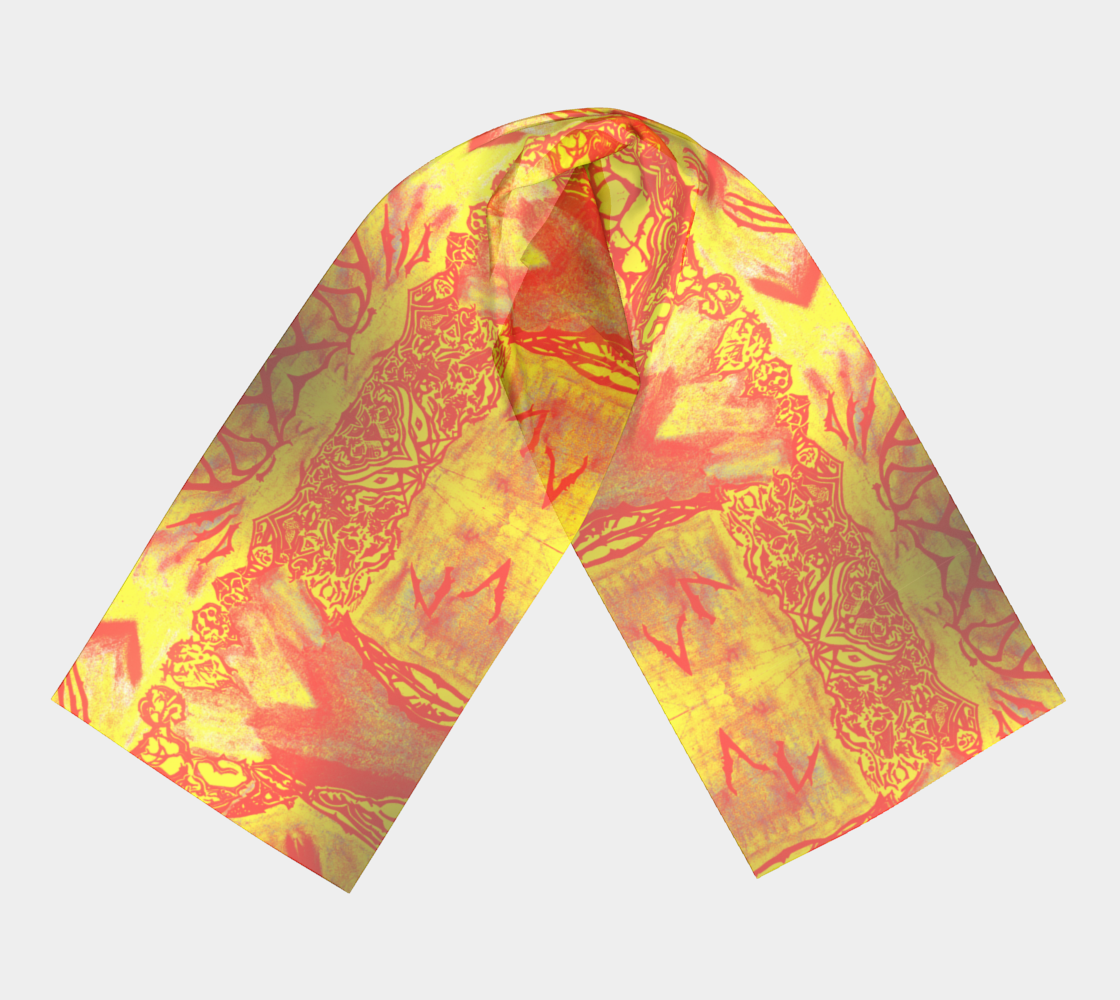 Foulard aux couleurs de feuilles d'automne et de feu