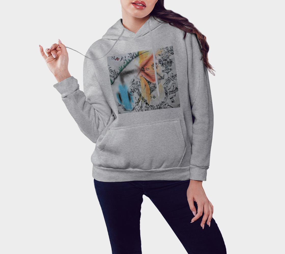 Coton ouaté - sweat à capuche unisexe - avec dessin original, Le désert des soupirs éveillés