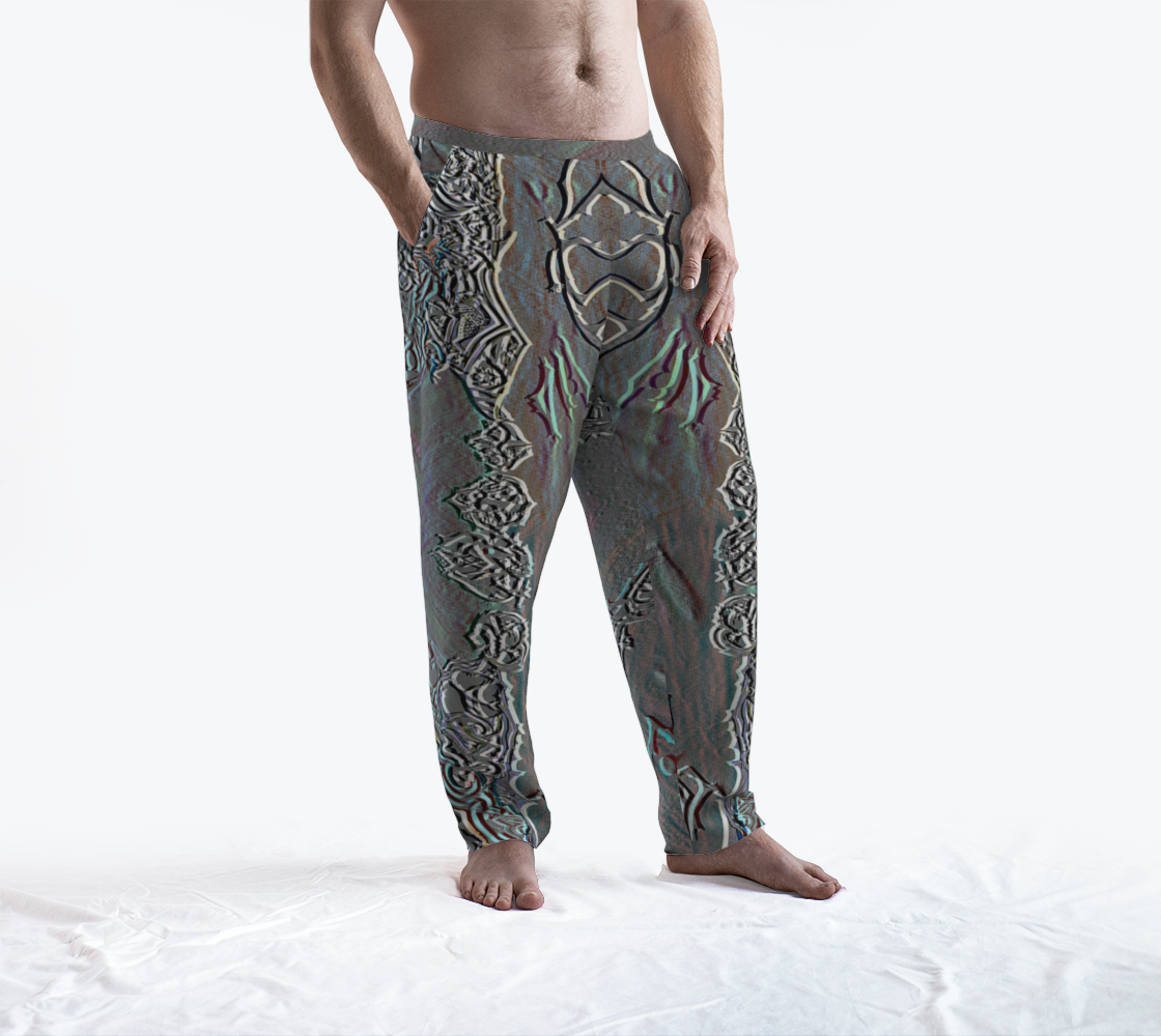 Pantalon gris avec motif tricolore à la Tiktok