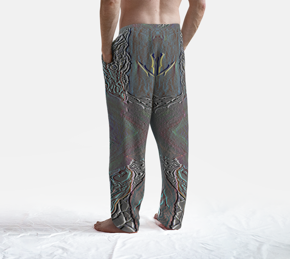 Pantalon gris avec motif tricolore à la Tiktok