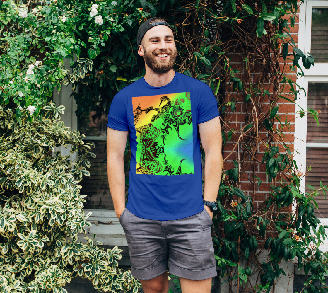 T-shirt unisexe avec design colorés - oh que oui!