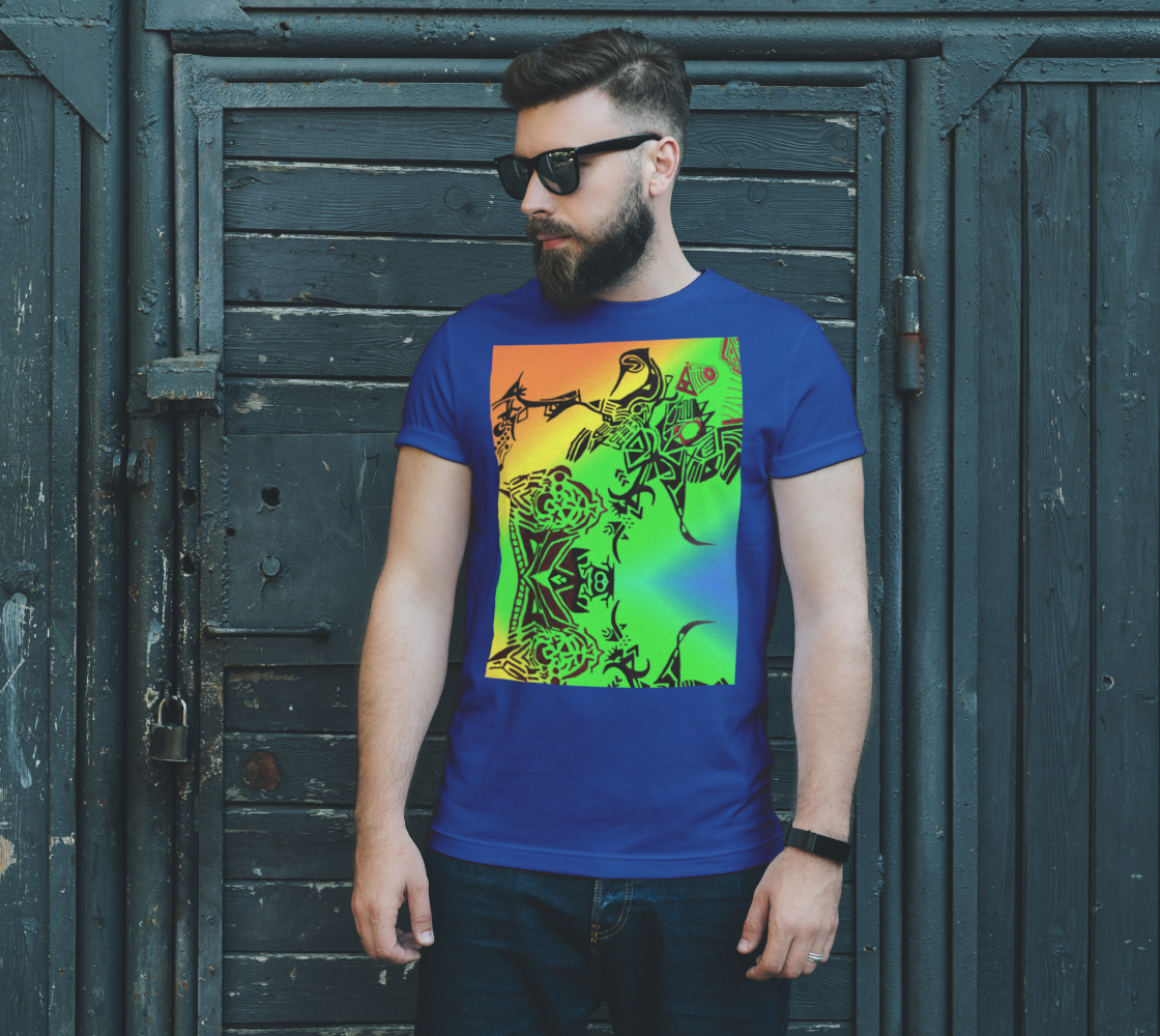 T-shirt unisexe avec design colorés - oh que oui!
