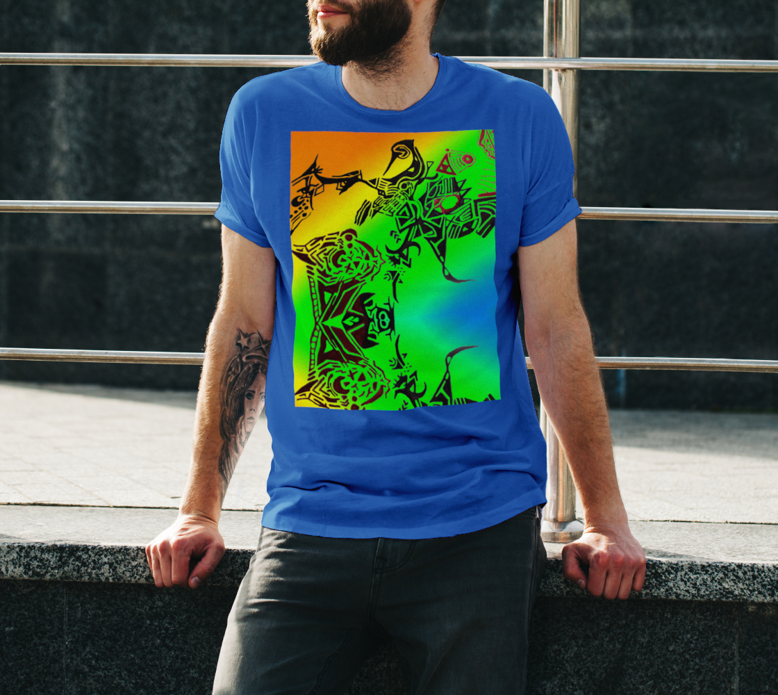 T-shirt unisexe avec design colorés - oh que oui!