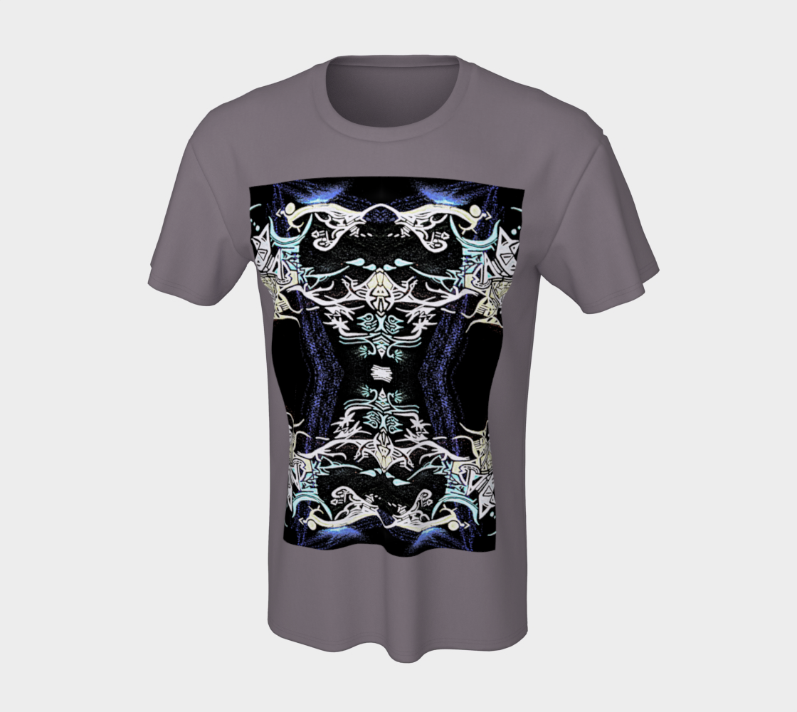 T-shirt unisexe avec dessin tribal noir aux motifs abstraits