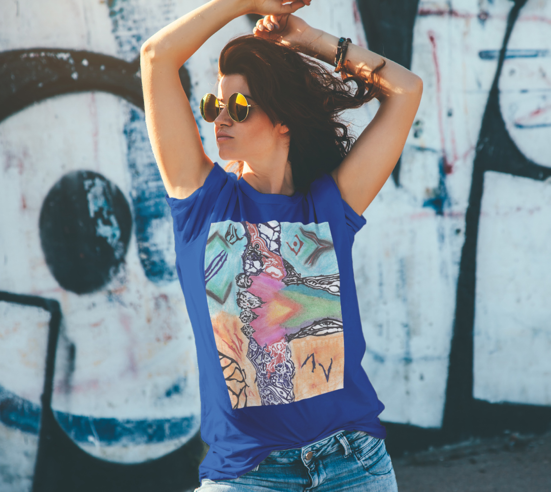 T-shirt unisexe avec dessin original et stylé - Bâton de pouvoir