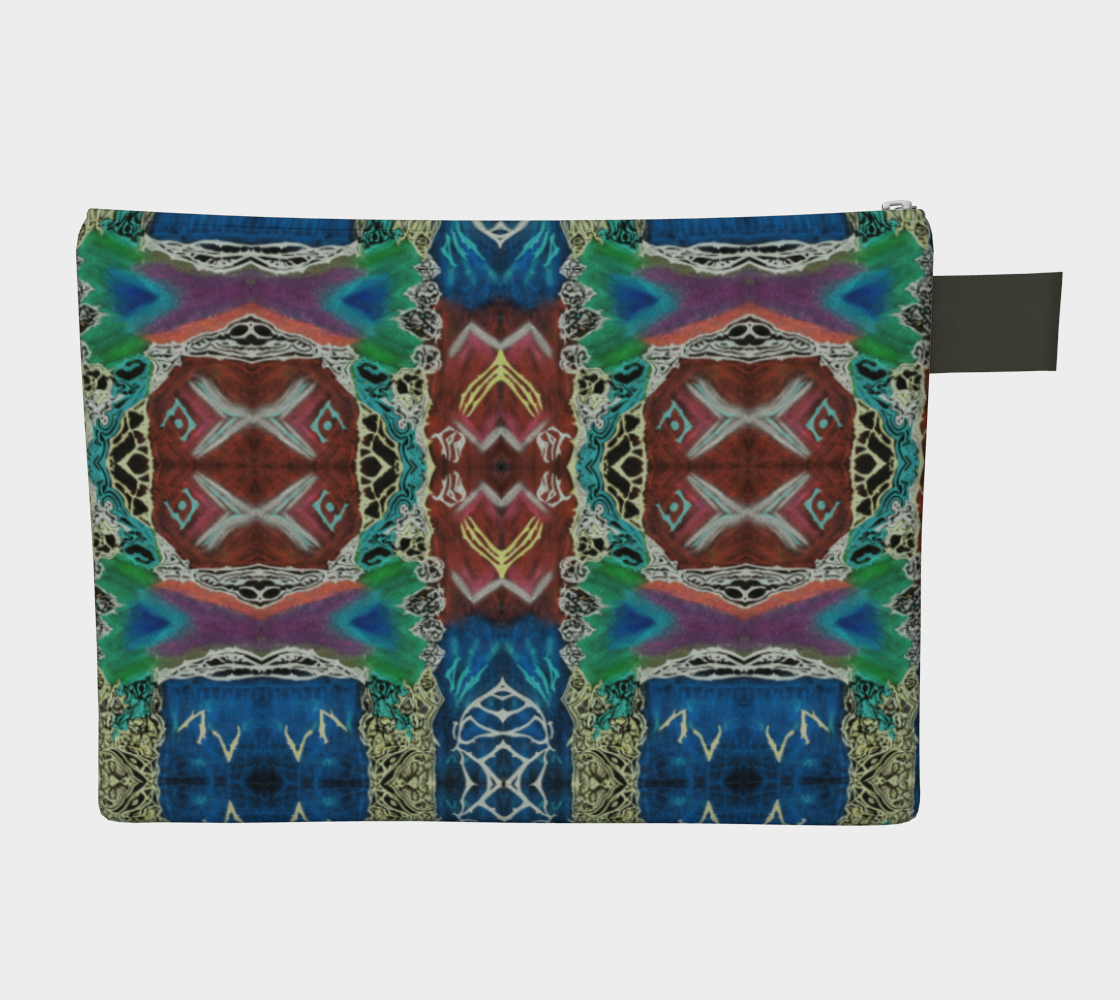 Trousse de maquillage avec fermeture aux couleurs électros inversées