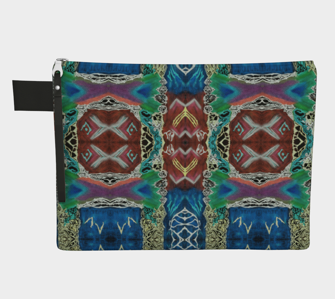 Trousse de maquillage avec fermeture aux couleurs électros inversées