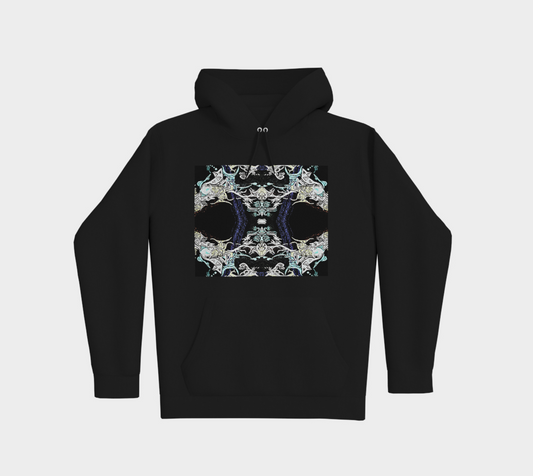Coton ouaté - sweat à capuche unisexe - avec motif tribal et abstrait