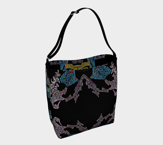 Sac de transport noir tribal