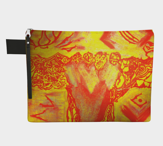 Trousse de maquillage, couleur de feu automnale