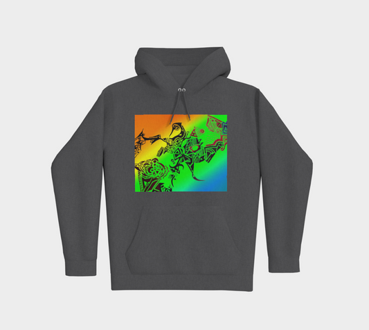 Coton ouaté - sweat à capuche unisexe - avec design coloré et vivifiant