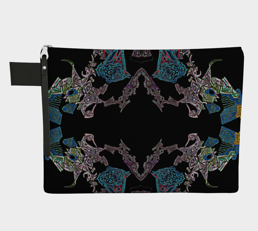 Trousse de maquillage, motif tribal abstrait