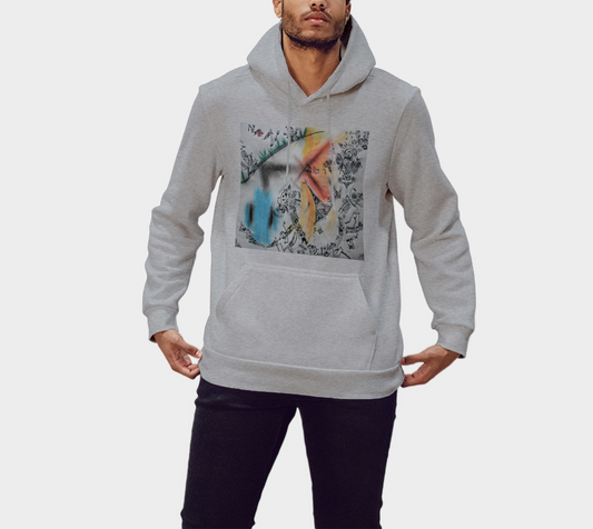 Coton ouaté - sweat à capuche unisexe - avec dessin original, Le désert des soupirs éveillés