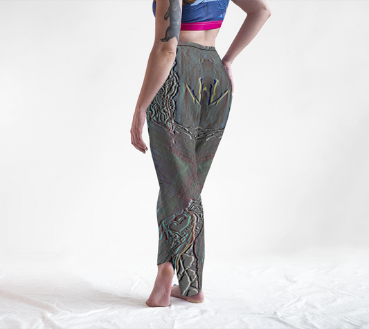 Pantalon gris avec motif tricolore à la Tiktok