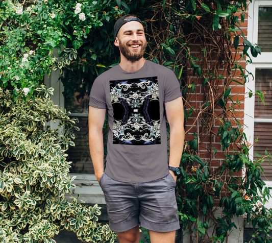 T-shirt unisexe avec dessin tribal noir aux motifs abstraits